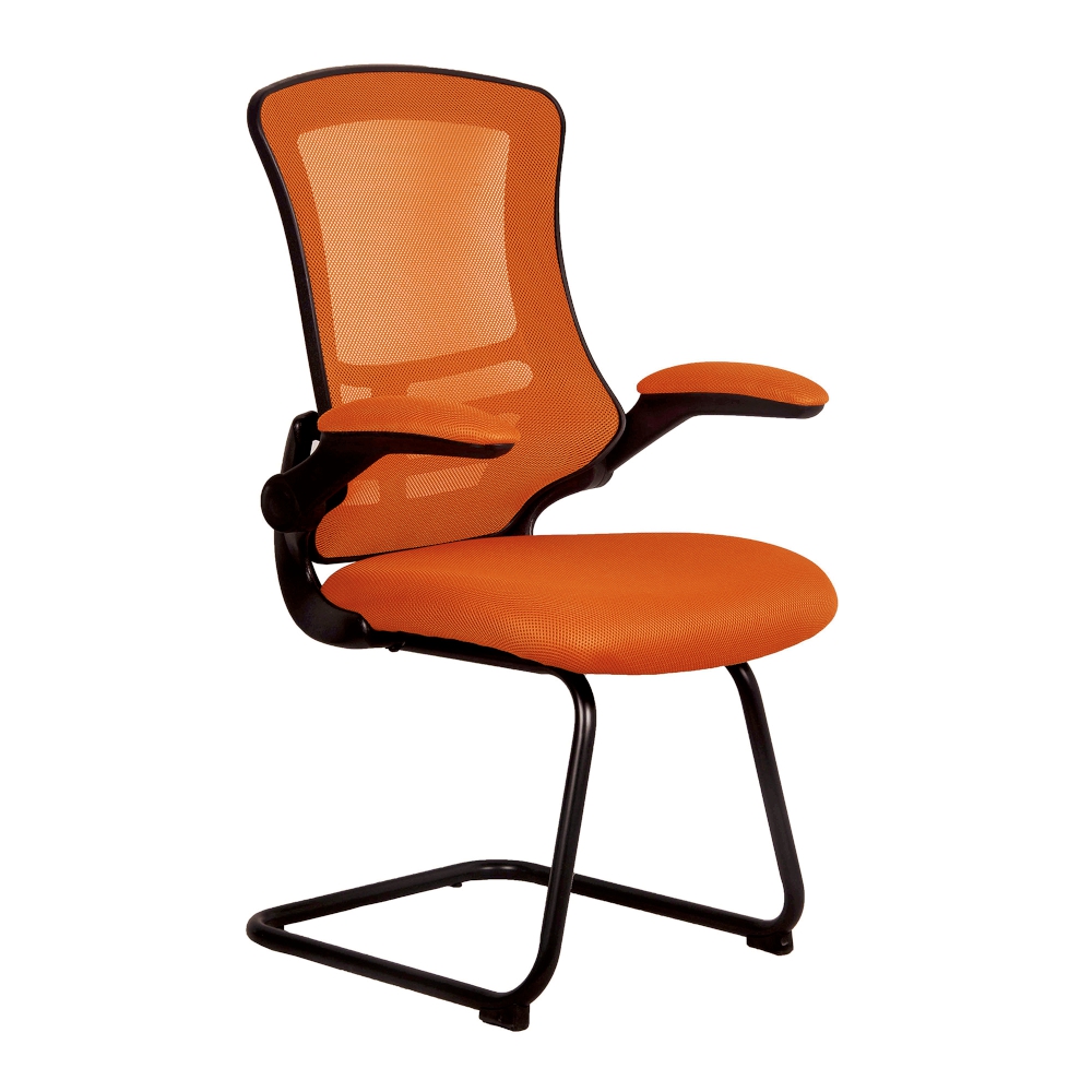 luna-designer-mesh-cantilever-chair-orange luna-designer-mesh-cantilever-chair-orange