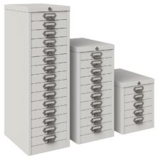Silverline Next Day Multi Drawer Cabinets – Light Grey Office Furniture Workplace Stuff UK
