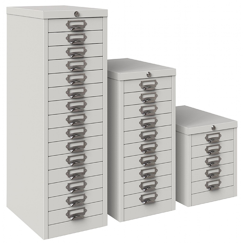 Silverline Next Day Multi Drawer Cabinets - Light Grey Silverline Next Day Multi Drawer Cabinets - Light Grey Workplace Stuff UK