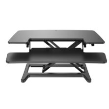 Sora Height Adjustable Sit Stand Workstation For Desks – Black Office Desks Workplace Stuff UK Sora Height Adjustable Sit Stand Workstation For Desks – Black Office Desks Workplace Stuff UK