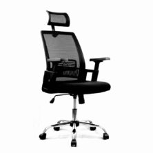 Alpha High Back Mesh Chair with Headrest and Chrome Base – Black Mesh Back Office Chairs Workplace Stuff UK Alpha High Back Mesh Chair with Headrest and Chrome Base – Black Mesh Back Office Chairs Workplace Stuff UK