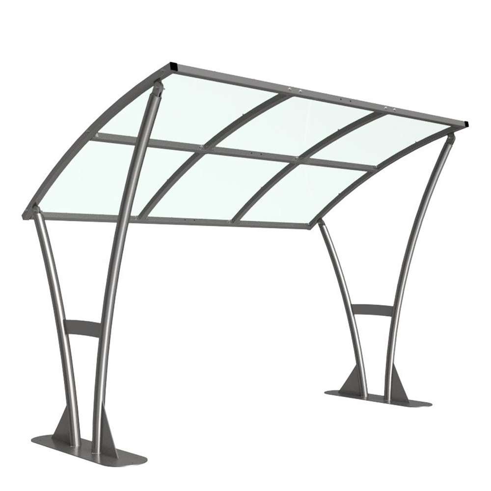 Newton Bike Shelter - Clear Roof Newton Bike Shelter - Clear Roof Workplace Stuff UK