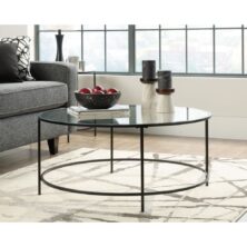Hampstead Park Circular Glass Coffee Table Office Furniture Workplace Stuff UK Hampstead Park Circular Glass Coffee Table Office Furniture Workplace Stuff UK