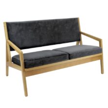 Hanna Two Seater Sofa with Wooden Frame – Grey Fabric Fabric Reception Seating Workplace Stuff UK Hanna Two Seater Sofa with Wooden Frame – Grey Fabric Fabric Reception Seating Workplace Stuff UK