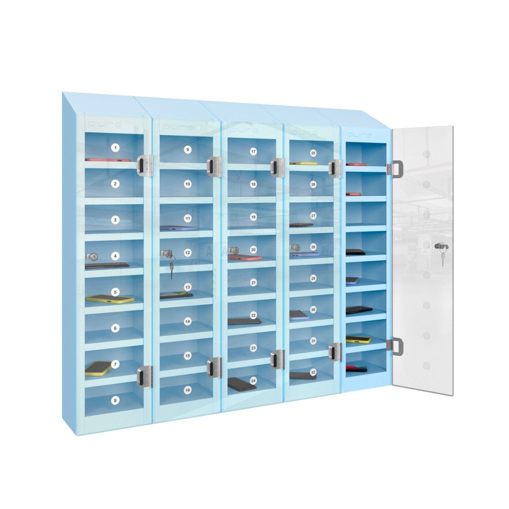 phonesafe-mobile-phone-locker-40-compartment-ribbon-blue