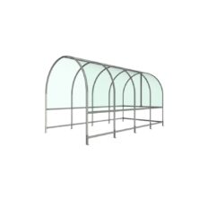 Trolley Shelter, Galvanised with PETG Roof Shelters & Cycle Racks Workplace Stuff UK Trolley Shelter, Galvanised with PETG Roof Shelters & Cycle Racks Workplace Stuff UK