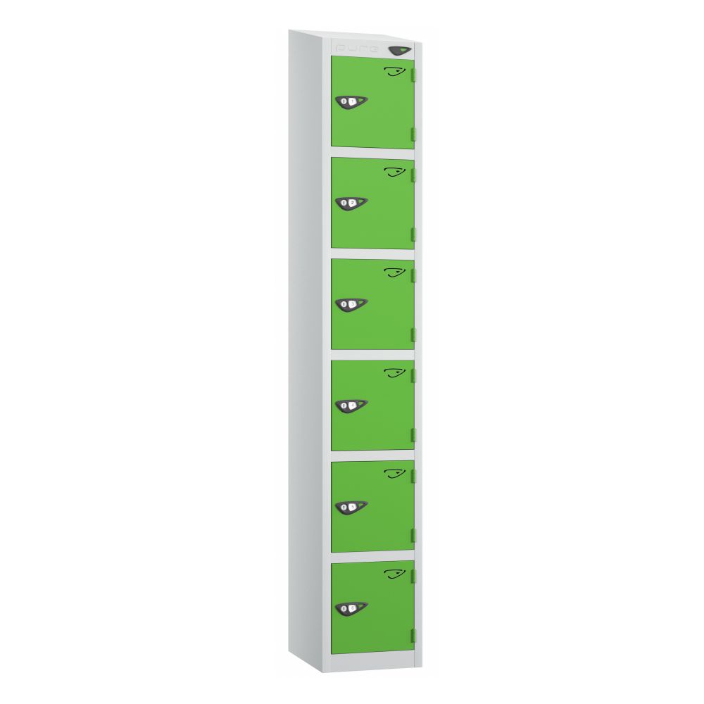 Pure 6 Door Locker with Sloping Top Workplace Stuff UK