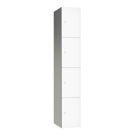 Pure 4 Door Aluminium Locker with Flat Top - Workplace Stuff UK
