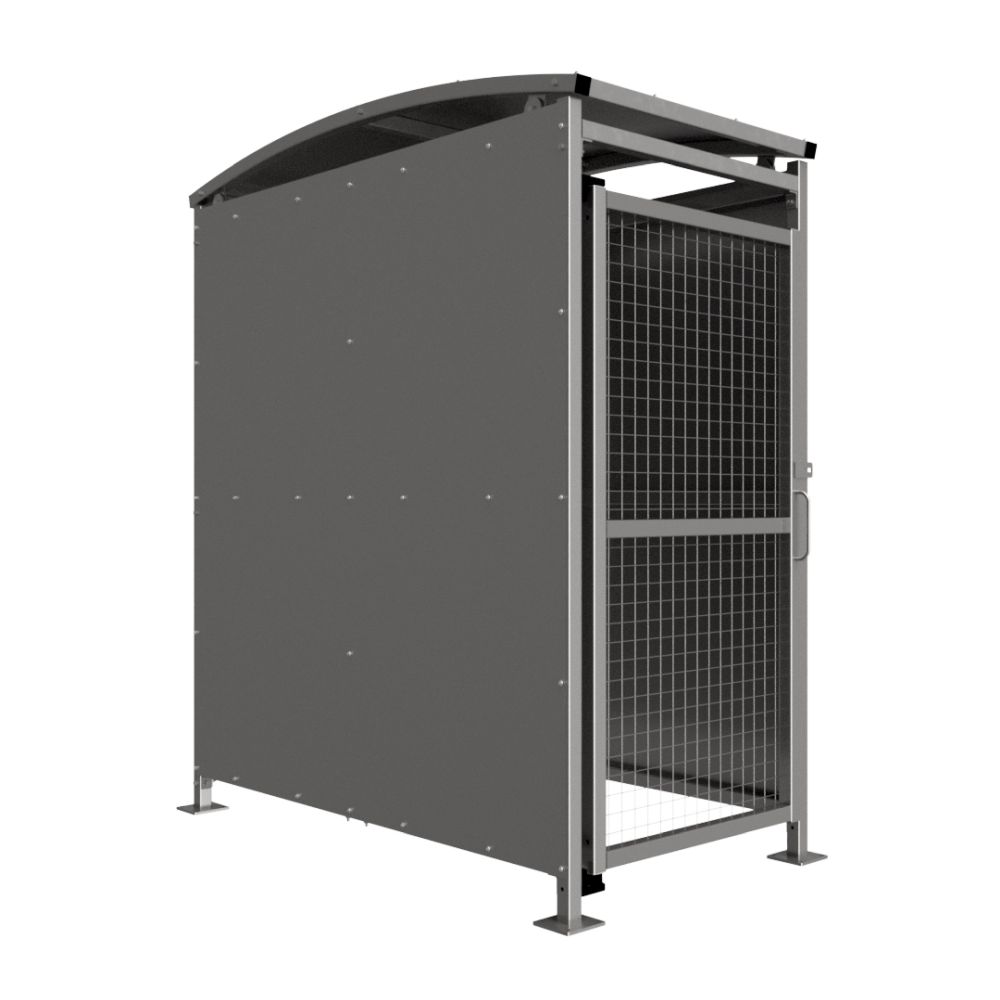 1M BADBY GALV WITH MESH DOORS