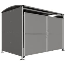 Badby Bin Shelter Galvanised Steel Frame, Panel Gates Shelters & Cycle Racks Workplace Stuff UK Badby Bin Shelter Galvanised Steel Frame, Panel Gates Shelters & Cycle Racks Workplace Stuff UK