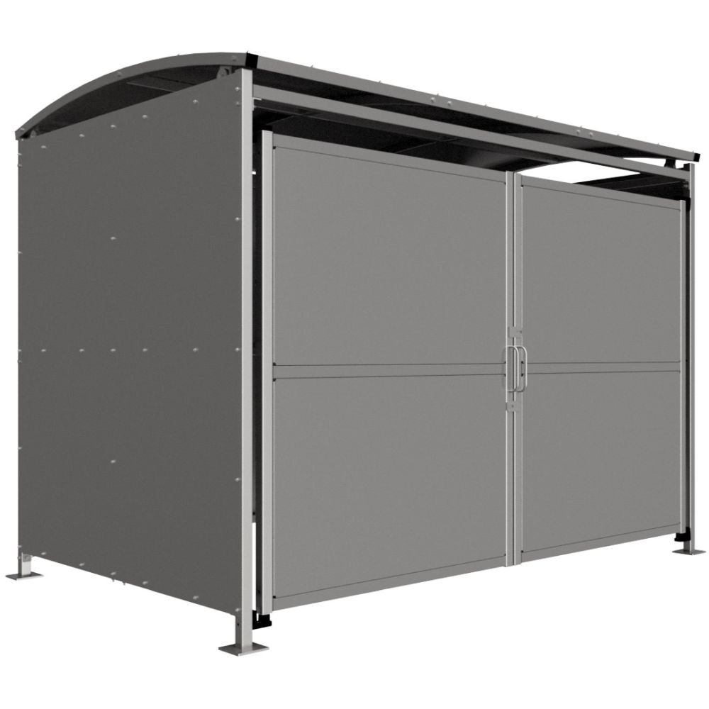 Badby Bin Shelter Galvanised Steel Frame, Panel Gates Badby Bin Shelter Galvanised Steel Frame, Panel Gates Workplace Stuff UK