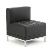 Infinity Modular Straight Back Sofa Chair Black Soft Bonded Leather Leather Reception Seating Workplace Stuff UK Infinity Modular Straight Back Sofa Chair Black Soft Bonded Leather Leather Reception Seating Workplace Stuff UK