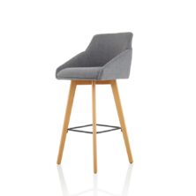 Carmen Grey Fabric Wooden Leg High Stool Fabric Reception Seating Workplace Stuff UK Carmen Grey Fabric Wooden Leg High Stool Fabric Reception Seating Workplace Stuff UK