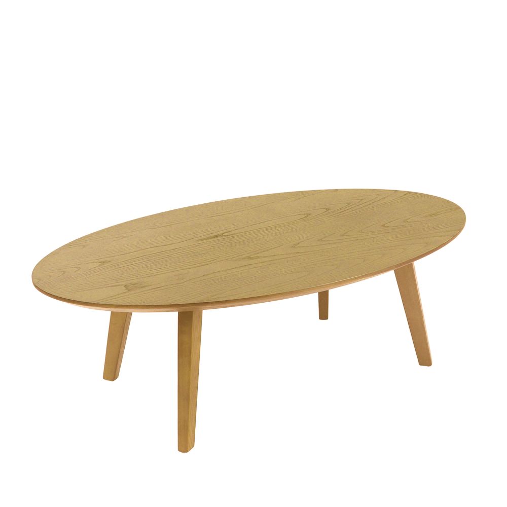 Hanna Oval Shaped Coffee Table with Oak Stained Legs Workplace Stuff UK