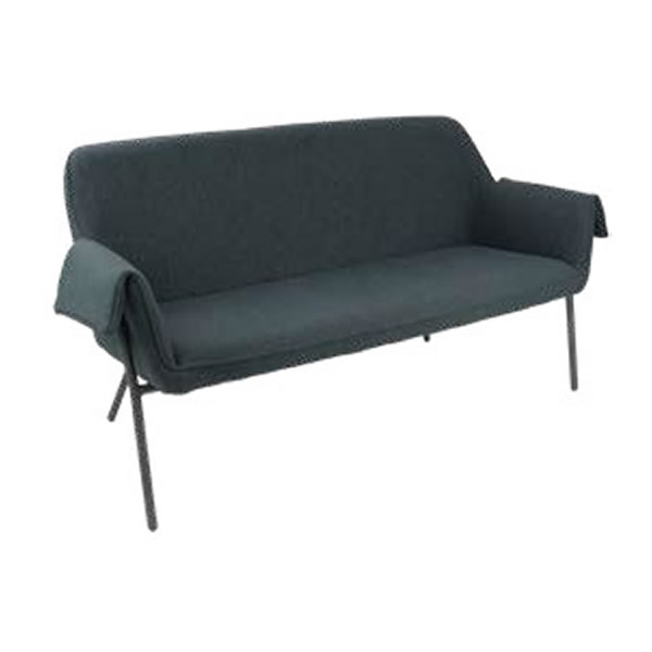 Liana Two Seater Sofa with Black Metal Frame Liana Two Seater Sofa with Black Metal Frame Workplace Stuff UK