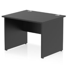 Black Inspire Panel Leg Desk with Modesty Panel 800mm Deep Office Desks Workplace Stuff UK Black Inspire Panel Leg Desk with Modesty Panel 800mm Deep Office Desks Workplace Stuff UK