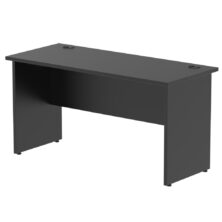 Black Inspire Slimline Panel Leg Desk with Modesty Panel 600mm Deep Office Desks Workplace Stuff UK Black Inspire Slimline Panel Leg Desk with Modesty Panel 600mm Deep Office Desks Workplace Stuff UK
