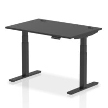 Black Air Sit-Stand Slimline Desk with Cable Ports – 600mm Deep Office Desks Workplace Stuff UK Black Air Sit-Stand Slimline Desk with Cable Ports – 600mm Deep Office Desks Workplace Stuff UK