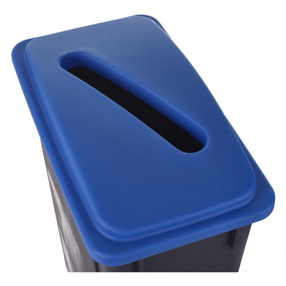 Lid Closeup - Blue Slot Hole Lid 1
