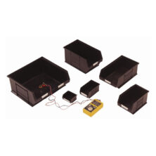 Black Anti-Static TC Semi-Open Fronted Containers Small Parts Storage Workplace Stuff UK