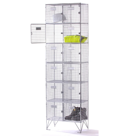 Express Delivery Wire Mesh Locker 6 Door Nest of 2 Express Delivery Wire Mesh Locker 6 Door Nest of 2 Workplace Stuff UK