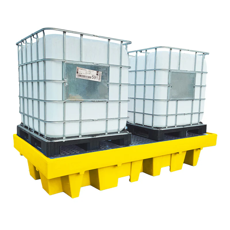 IBC Spill Pallet (For 2 x 1000ltr IBCs) with Removable Grid IBC Spill Pallet (For 2 x 1000ltr IBCs) with Removable Grid Workplace Stuff UK