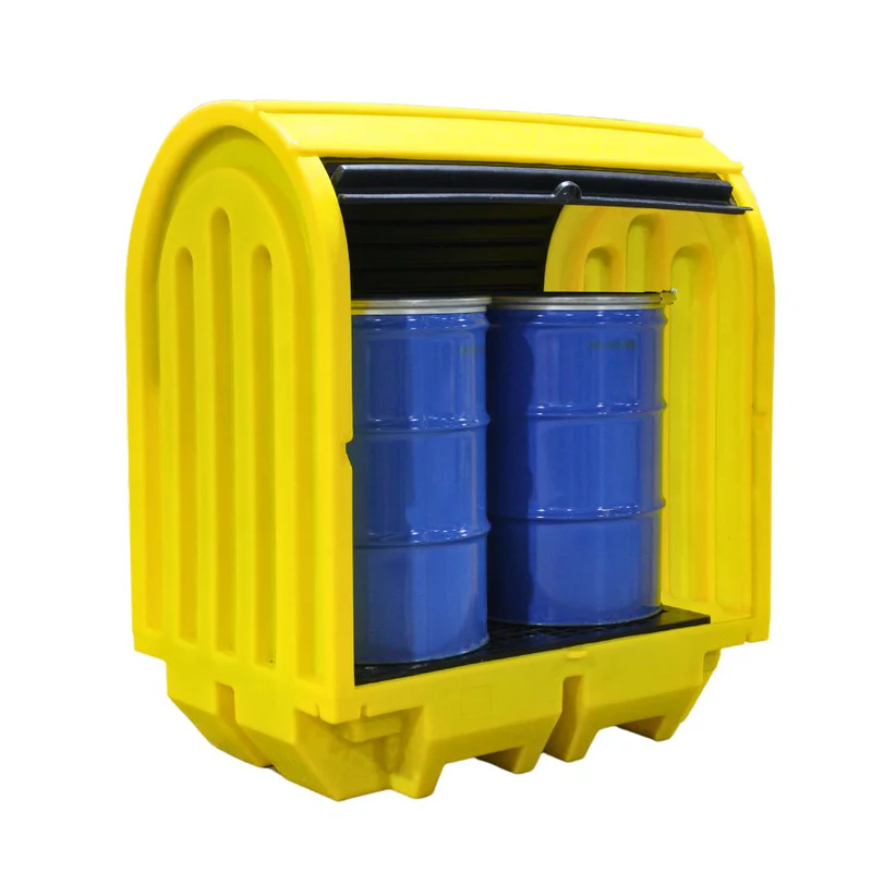 Hard Covered 2 Drum Spill Pallet Hard Covered 2 Drum Spill Pallet Workplace Stuff UK