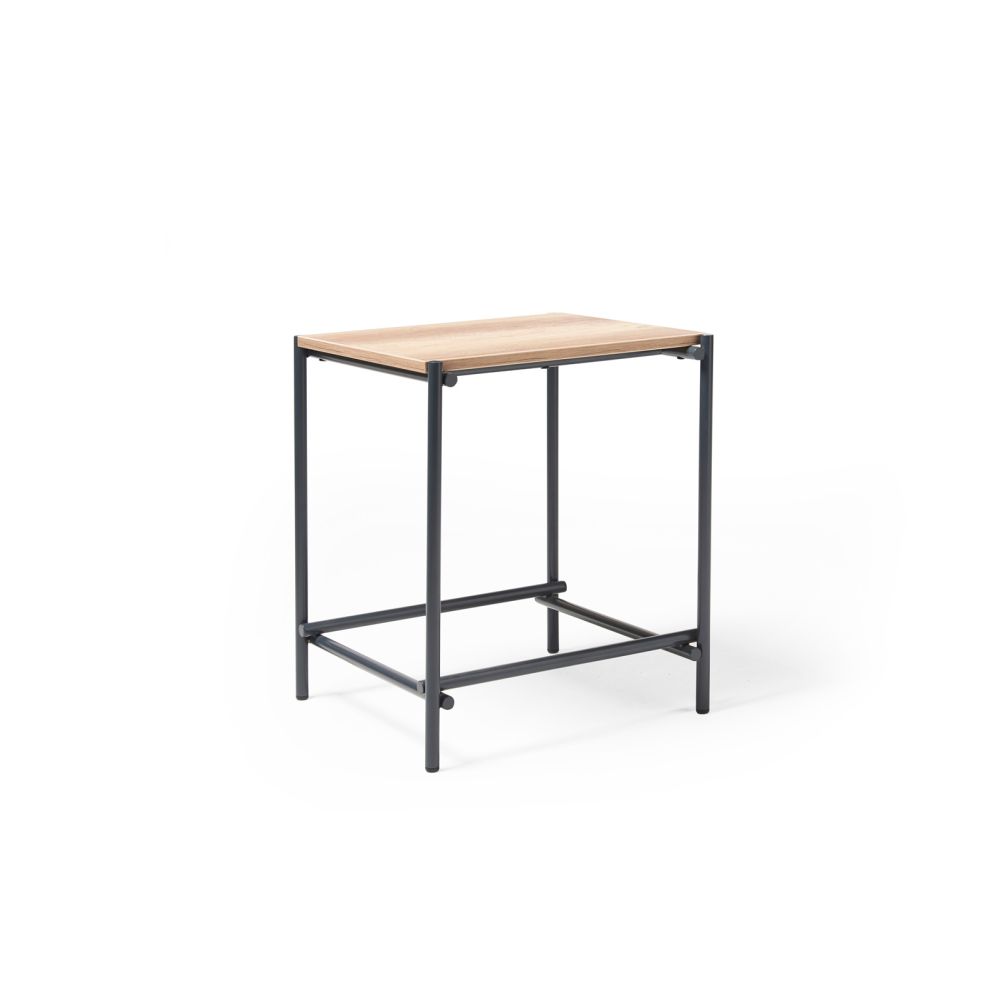 Turin Square Side Table with Anthracite Steel Frame and Alaska Top Turin Square Side Table with Anthracite Steel Frame and Alaska Top Workplace Stuff UK