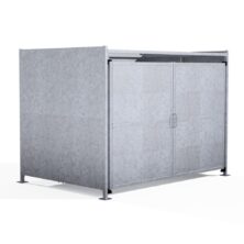 Eaton Bin Store / Compound – Galvanised Steel Frame and Gates – EM2 Shelters & Cycle Racks Workplace Stuff UK Eaton Bin Store / Compound – Galvanised Steel Frame and Gates – EM2 Shelters & Cycle Racks Workplace Stuff UK