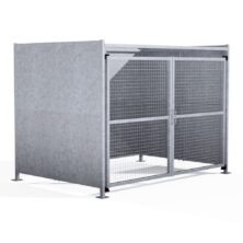 Eaton Bin Store / Compound – Galvanised Steel Frame – Mesh Gates – EM1 Shelters & Cycle Racks Workplace Stuff UK Eaton Bin Store / Compound – Galvanised Steel Frame – Mesh Gates – EM1 Shelters & Cycle Racks Workplace Stuff UK