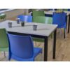 Manhattan Rectangle with Tuff Top Original White MFC top and Avocado and Cornflower Blue Vibe Chairs 7