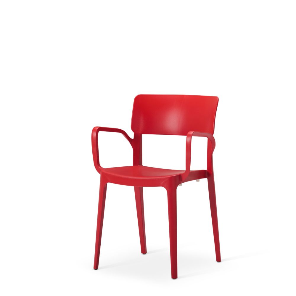 Vivo-Armchair-in-Terracotta-Red-angle