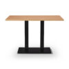 Tuff-Top-Original-Beech-top-on-Forza-Twin-dining-height-Base