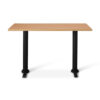 Tuff-Top-Original-Beech-top-on-Phoenix-Twin-dining-height-Base