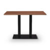 Tuff-Top-Original-Walnut-top-on-Forza-Twin-dining-height-Base