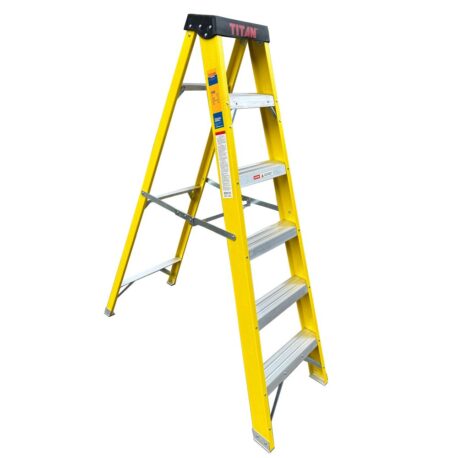 458 Ladder Titan Fibreglass Swingback Step Ladder EN131 - Workplace Stuff UK