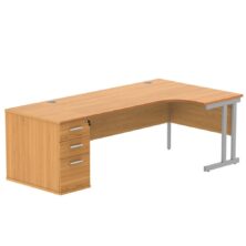Core Double Upright Radial Desk with Desk High Pedestal Bundle Office Desks Workplace Stuff UK Core Double Upright Radial Desk with Desk High Pedestal Bundle Office Desks Workplace Stuff UK