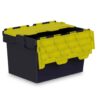 Attached-Lidded-Euro-Containers-Yellow
