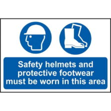 Safety Helmets and Protective Footwear Must Be Worn Sign Safety & Security Workplace Stuff UK Safety Helmets and Protective Footwear Must Be Worn Sign Safety & Security Workplace Stuff UK
