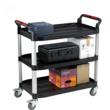 Large Utility Tray Trolley with 3 Shelves Trolleys Workplace Stuff UK Large Utility Tray Trolley with 3 Shelves Trolleys Workplace Stuff UK