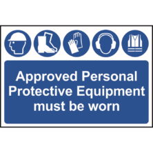 Approved Personal Protective Equipment Sign Safety & Security Workplace Stuff UK Approved Personal Protective Equipment Sign Safety & Security Workplace Stuff UK