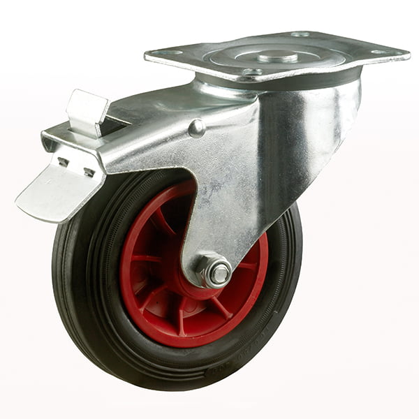 Braked Castors For Timber Decked, Open End, Plywood End or Sided Platform Truck 1 Braked Castors For Timber Decked, Open End, Plywood End or Sided Platform Truck