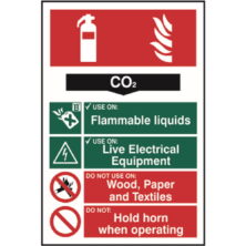 CO2 Fire Extinguisher Sign Safety & Security Workplace Stuff UK CO2 Fire Extinguisher Sign Safety & Security Workplace Stuff UK