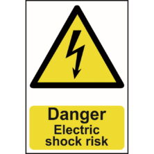 Danger Electric Shock Risk Sign Safety & Security Workplace Stuff UK Danger Electric Shock Risk Sign Safety & Security Workplace Stuff UK