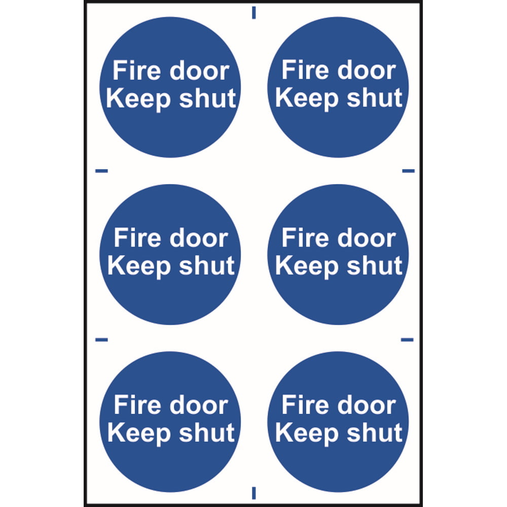 fire-door-keep-shut-sign-6-per-sheet image of Fire Door Keep Shut Sign – 6 Per Sheet