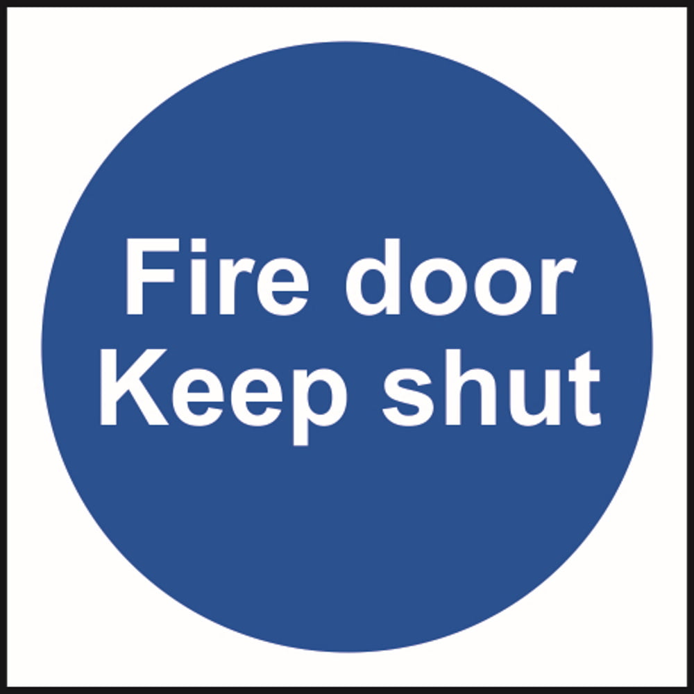 image of fire door keep shut symbol