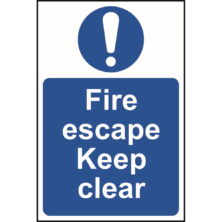 Fire Escape Keep Clear Sign Safety & Security Workplace Stuff UK Fire Escape Keep Clear Sign Safety & Security Workplace Stuff UK