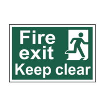 Fire Exit Keep Clear Sign Safety & Security Workplace Stuff UK Fire Exit Keep Clear Sign Safety & Security Workplace Stuff UK