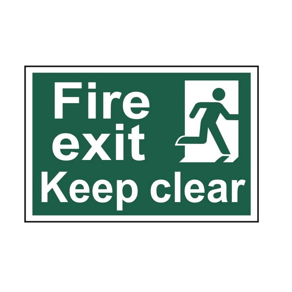 fire-exit-keep-clear-sign image of fire exit keep clear sign