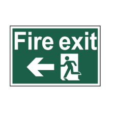 Fire Exit Left Arrow Sign Safety & Security Workplace Stuff UK Fire Exit Left Arrow Sign Safety & Security Workplace Stuff UK